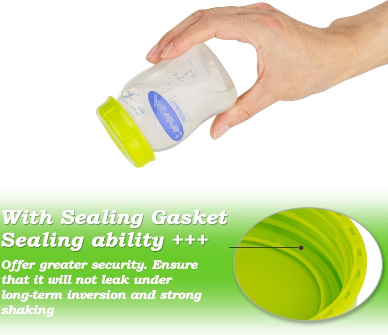 EESC2Y (9-PCs) Travel Bottle Caps Compatible with Lansinoh MAM Bottles, Storage Lids Replacement - Image 3